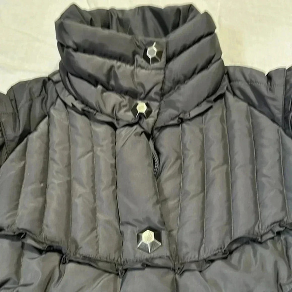 Betsey Johnson Jacket Women Small Gray Quilted Puffer Down Coat - Picture 3 of 8